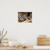 サイカラフルノセロス写真印刷 ポスター (キッチン)