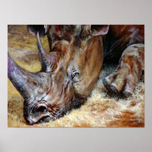 サイカラフルノセロス写真印刷 ポスター (正面)