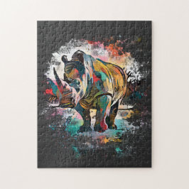 サイカラフルノセロス！ |ブラック懸命難 ジグソーパズル