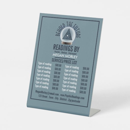 サイキックのプライス読リスト 台座サイン (正面)