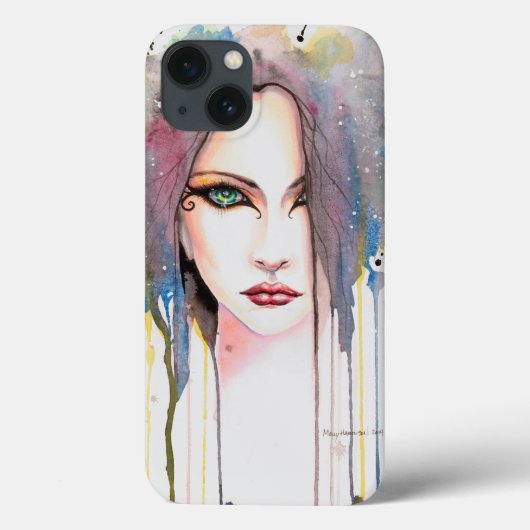 サイキックの水彩画モダンアート肖像画 Case-Mate iPhoneケース (裏面)