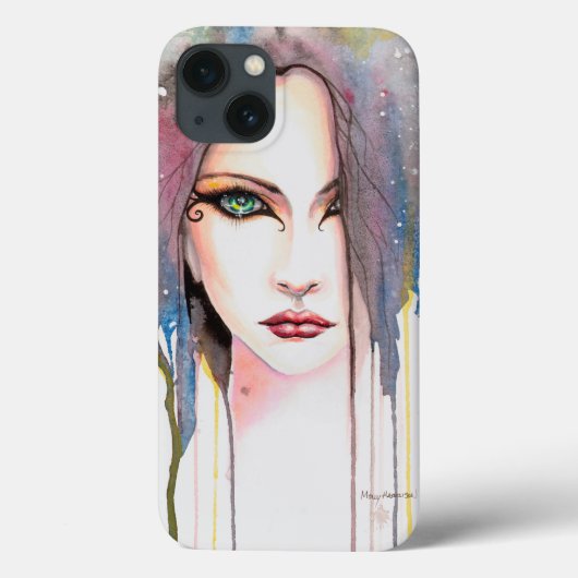 サイキックの水彩画モダンアート肖像画 Case-Mate iPhoneケース (裏面)