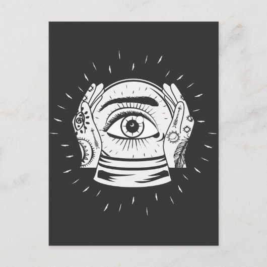 サイキッククリスタルボール占い師 ポストカード (正面)