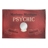 サイキッククリスタルボール金ゴールドとダークレッド 枕カバー (裏面)