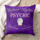 サイキッククリスタルボール金ゴールドとパープル クッション (ブランケット)