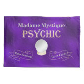 サイキッククリスタルボール金ゴールドとパープル 枕カバー (裏面)