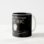 サイキッククリスタルボール金ゴールドとブラック ツートーンマグカップ (正面右)