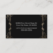 サイキッククリスタルボール金ゴールドとブラック 名刺 (裏面)