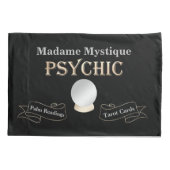 サイキッククリスタルボール金ゴールドとブラック 枕カバー (裏面)