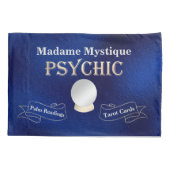 サイキッククリスタルボール金ゴールドとブルー 枕カバー (裏面)