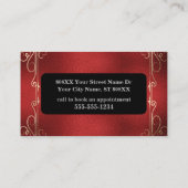 サイキッククリスタルボール金ゴールドと赤 名刺 (裏面)