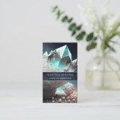 サイキックジェムダイヤモンドクォーツクリスタルパールQRコード 名刺 (スタンド正面)