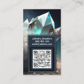 サイキックジェムダイヤモンドクォーツクリスタルパールQRコード 名刺 (裏面)