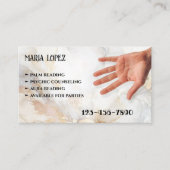 サイキックパームまたはオーラリーダフォト 名刺 (正面)