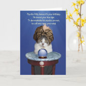 サイキックミキーおもしろい誕生日 カード (黄色い花)