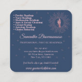 サイキックミディアムアストロロジストネイビーセラピーヒーリング スクエア名刺 (裏面)