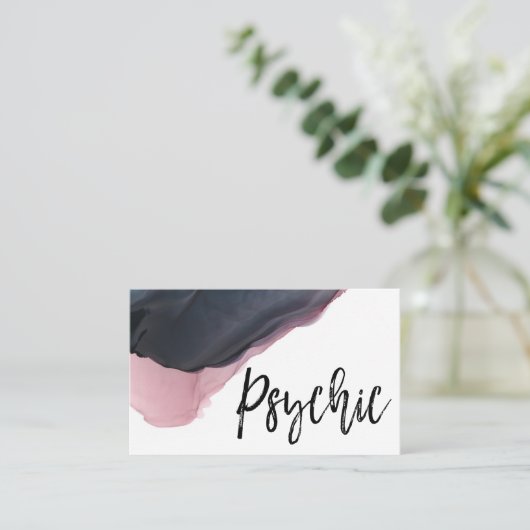 *~*サイキックメディア直観的リーダー水色 名刺 (スタンド正面)