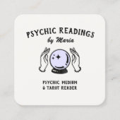 サイキック媒体クリスタルボールビジネスカード スクエア名刺 (正面)