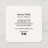 サイキック媒体クリスタルボールビジネスカード スクエア名刺 (裏面)