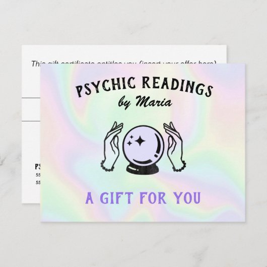 サイキック媒体ホログラフィックギフト証書 シーズンカード (正面/裏面)