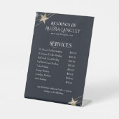 サイキック媒体、タロットリーダー価格表 台座サイン (正面)