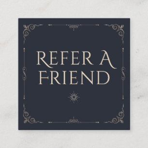 サイキック媒体、タロット、スピリチュアル友人を参照 スクエア名刺