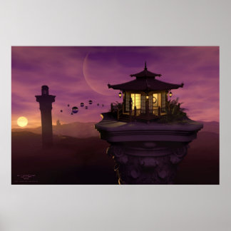 サイキック時計塔by J. Matthew Root ポスター