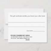 サイキック読メディアのギフト証明書の休日C シーズンカード (裏面)