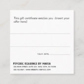 サイキック読メディアのギフト証書 スクエア名刺 (裏面)
