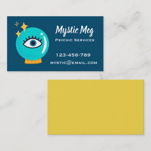 サイキック、タロット、占い師ニューエイジサービス 名刺 (正面/裏面)