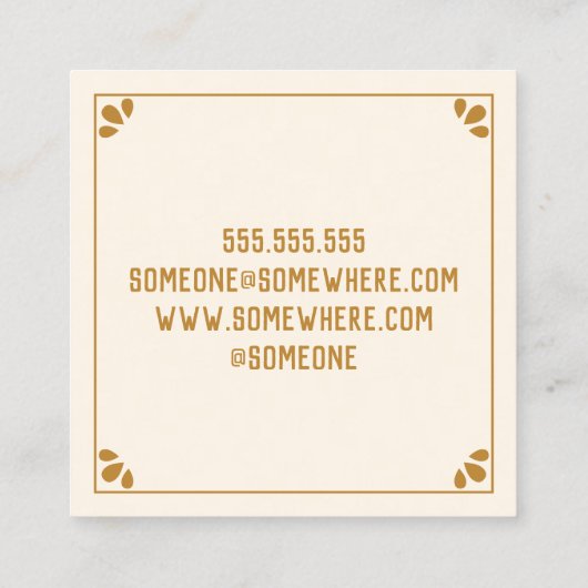 サイキック・ビジネス・カード スクエア名刺 (裏面)