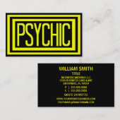 サイキック・ブラックとイエロー・マットフレーム 名刺 (正面/裏面)