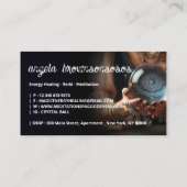 サイキック・ミディアムクリスタルボール女性の手 名刺 (裏面)