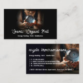 サイキック・ミディアムクリスタルボール女性の手 名刺 (正面/裏面)