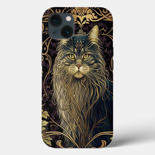 サイキックMaine Coon Cat AIアートiPhoneケース Case-Mate iPhoneケース (裏面)
