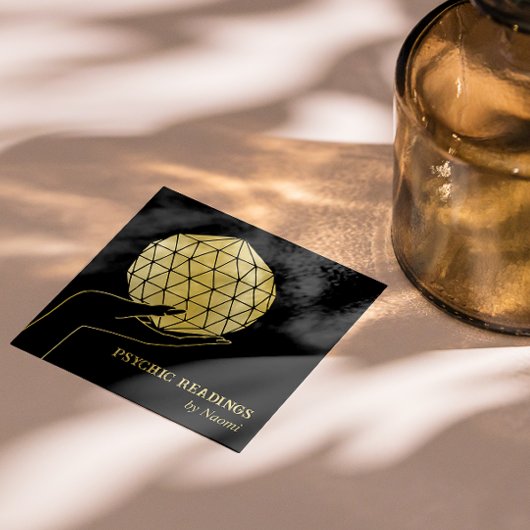 サイキミディアムタロッツフォーチュンテラーブラック スクエア名刺