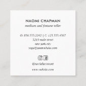 サイキミディアムタロッツフォーチュンテラーブラック スクエア名刺 (裏面)