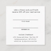 サイキミディアムタロッツフォーチュンテラー参照フレンド スクエア名刺 (裏面)