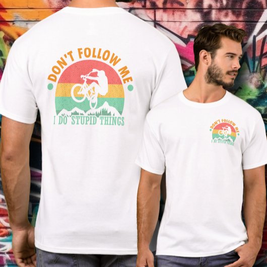 サイクおもしろいリストが後を追来ない Tシャツ