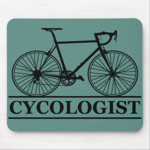 サイクおもしろいリストとバイクもしくは自転車に乗る人の嚢胞学者サイクリング マウスパッド