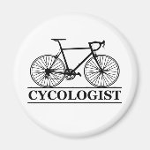 サイクおもしろいリストとバイクもしくは自転車に乗る人の嚢胞学者サイクリング マグネット (正面)