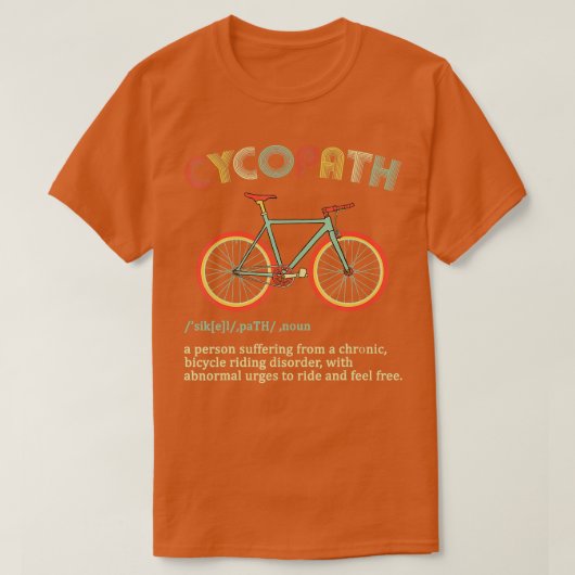 サイクおもしろいリストのサイコパスデザイン Tシャツ (デザイン正面)
