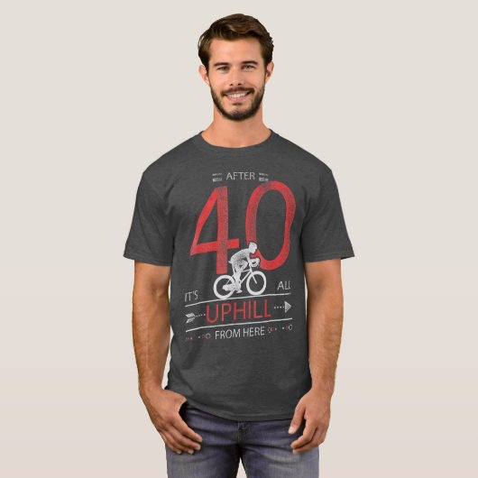 サイクおもしろいリストギフト40歳40歳の誕生日 Tシャツ (正面フル)