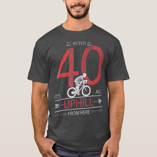 サイクおもしろいリストギフト40歳40歳の誕生日 Tシャツ (正面)