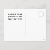 サイクおもしろいリストサイクリングクリスマスカード シーズンポストカード (裏面)