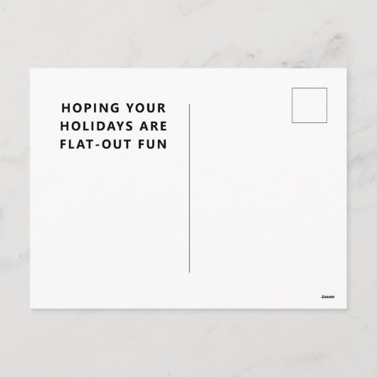 サイクおもしろいリストサイクリングクリスマスカード シーズンポストカード (裏面)