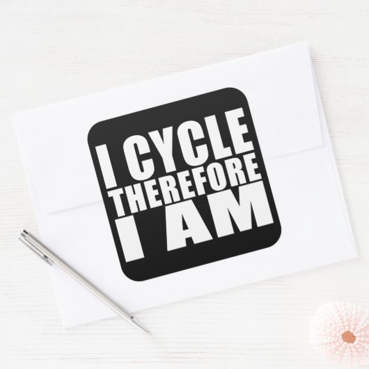 サイクおもしろいリスト引用文ジョーク：だからIサイクル スクエアシール (封筒)