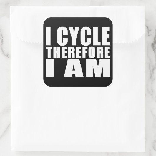 サイクおもしろいリスト引用文ジョーク:だからIサイクル スクエアシール (バッグ)