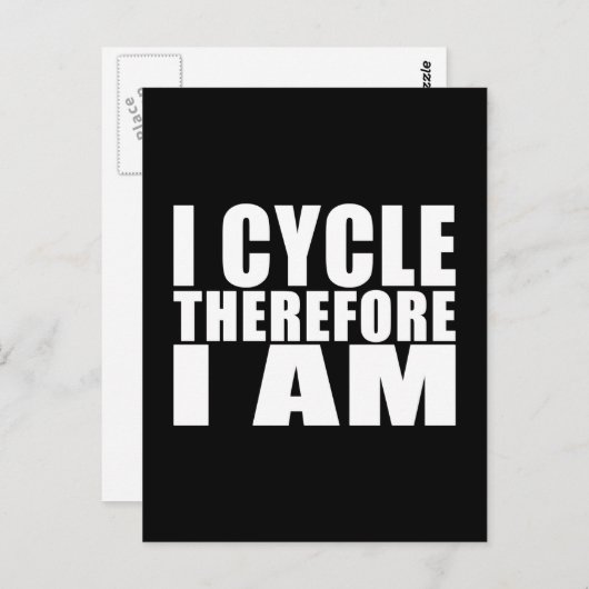 サイクおもしろいリスト引用文ジョーク:だからIサイクル ポストカード (正面/裏面)