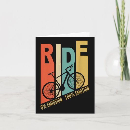 サイクおもしろいリスト自転車ギフト環境保護 カード (正面)